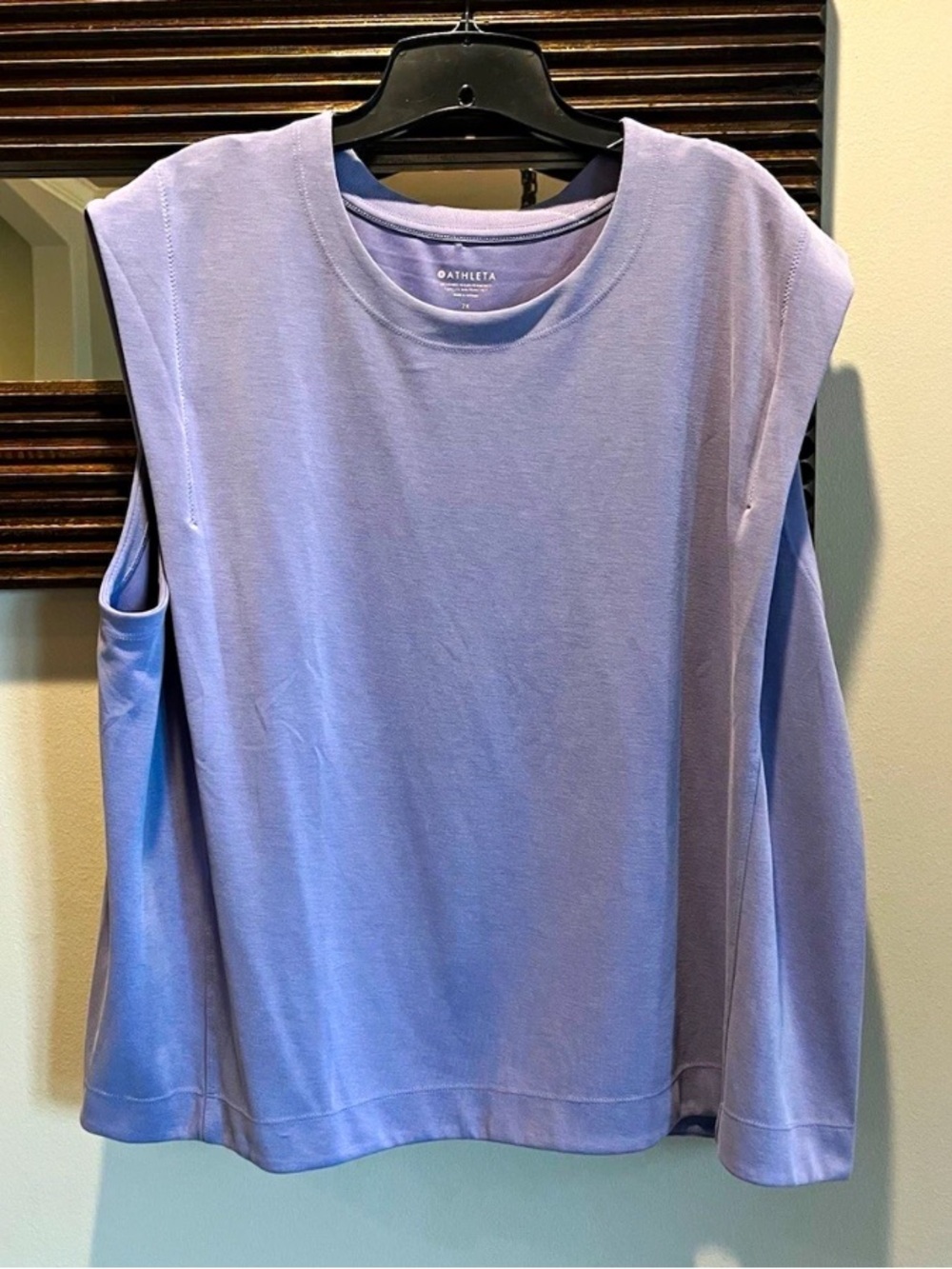 Athleta Seasoft Tank Top Muscle Tee Periwinkle Purple Blue Size 2X